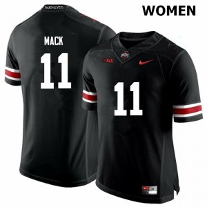 NCAA Ohio State Buckeyes Women's #11 Austin Mack Black Nike Football College Jersey CFK6545EH